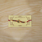 ALVENZA Peacock Design Rakhi – Elegant Rudraksha Beads for Raksha Bandhan