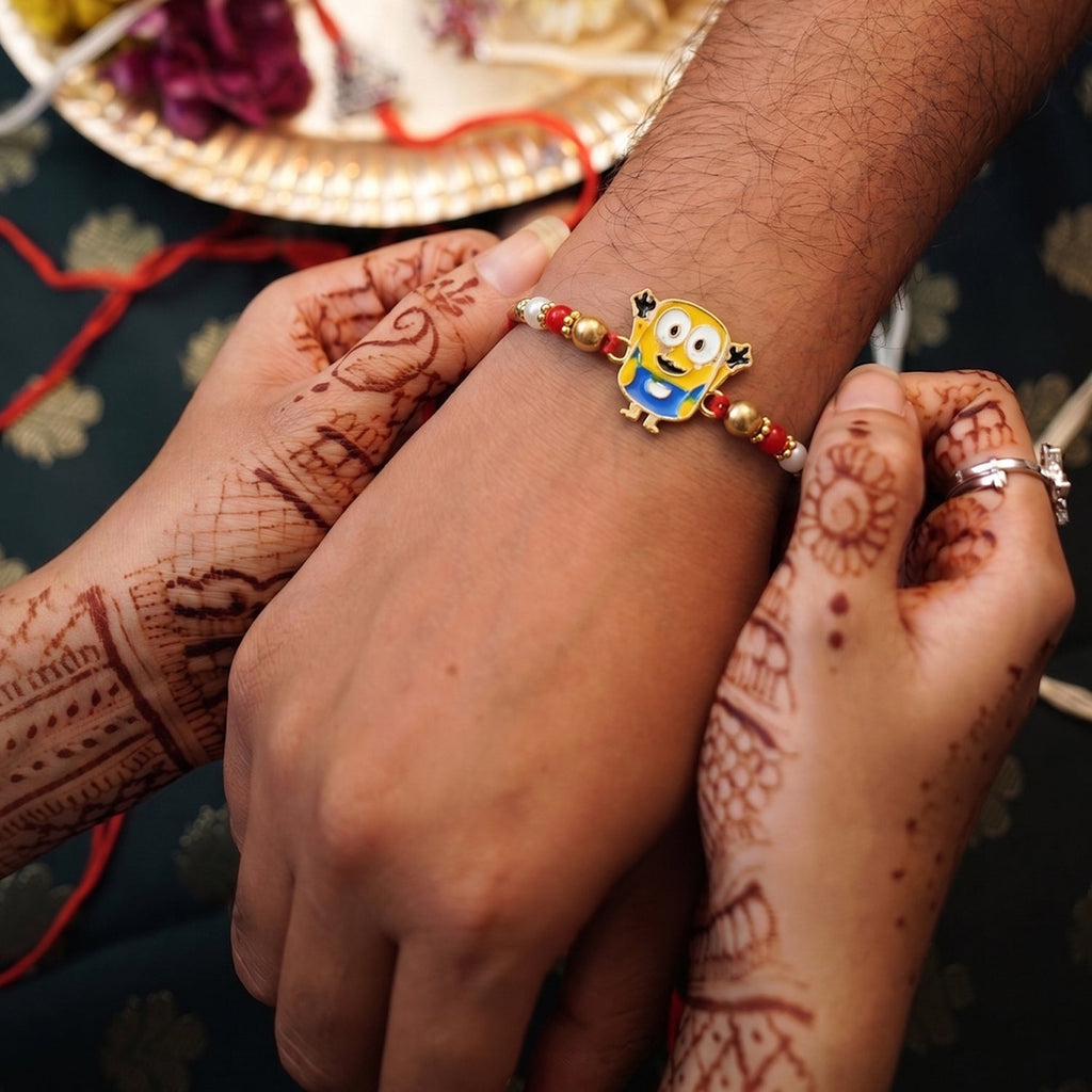 ALVENZA Rakhi - Cute Cartoon Character with Beads and Soft Thread