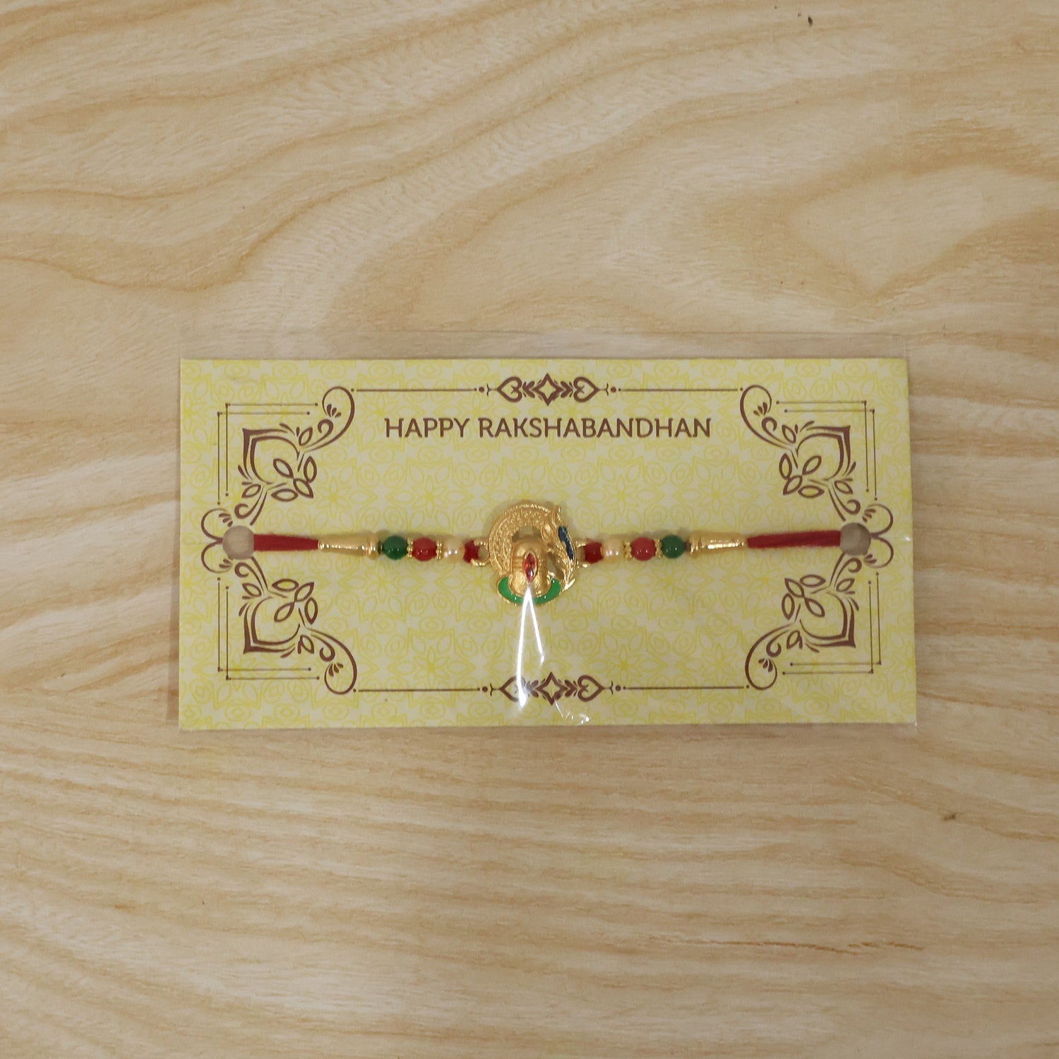 ALVENZA Shivling Design Rakhi – Colorful Beads for Raksha Bandhan