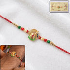 ALVENZA Shivling Design Rakhi – Colorful Beads for Raksha Bandhan