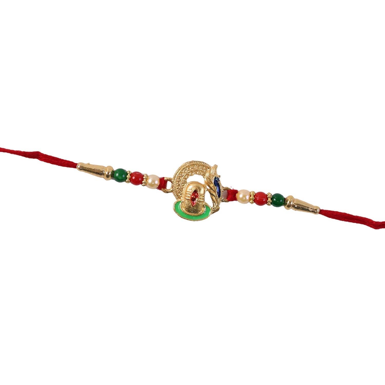 ALVENZA Shivling Design Rakhi – Colorful Beads for Raksha Bandhan