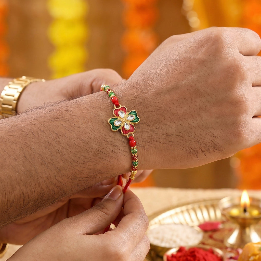 ALVENZA Colorful Beads Designer Rakhi – Modern Festive Accessory for Rakshabandhan