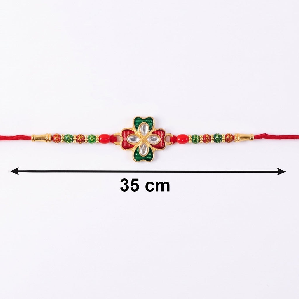 ALVENZA Colorful Beads Designer Rakhi – Modern Festive Accessory for Rakshabandhan