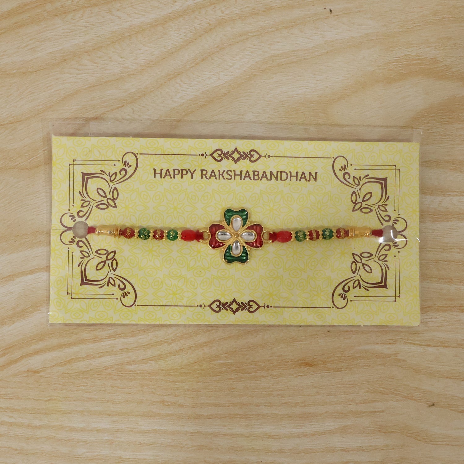 ALVENZA Colorful Beads Designer Rakhi – Modern Festive Accessory for Rakshabandhan