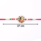 ALVENZA Rakhi – Traditional Thread with Colorful Beads & Ganesh Motif