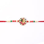 ALVENZA Rakhi – Traditional Thread with Colorful Beads & Ganesh Motif