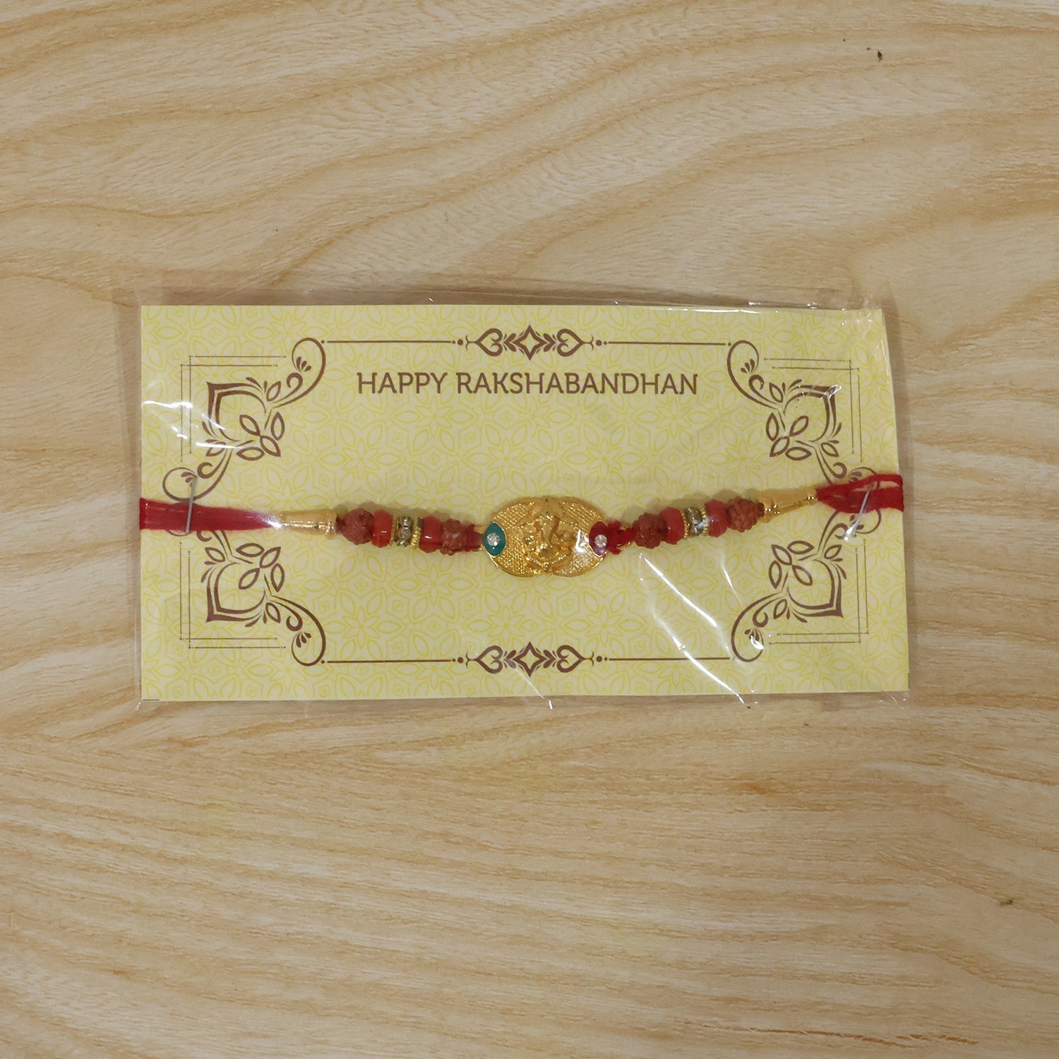 ALVENZA Ganesh Design Rakhi – Decorative Beads & Soft Thread for Brother