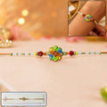 ALVENZA Colorful Om Rakhi – Vibrant Beaded Traditional Thread