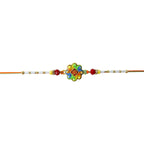 ALVENZA Colorful Om Rakhi – Vibrant Beaded Traditional Thread