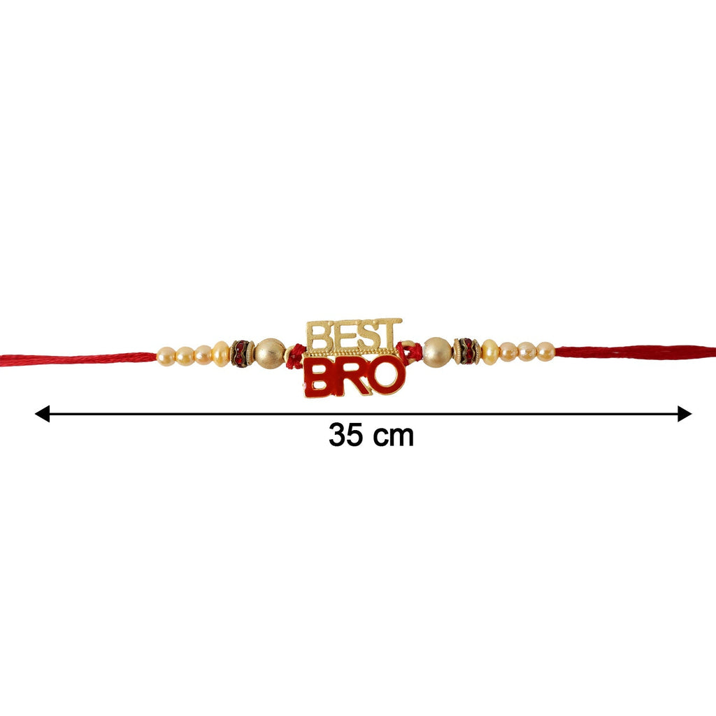 ALVENZA Pearl Beads Rakhi for Rakshabandhan - Elegant & Traditional Design