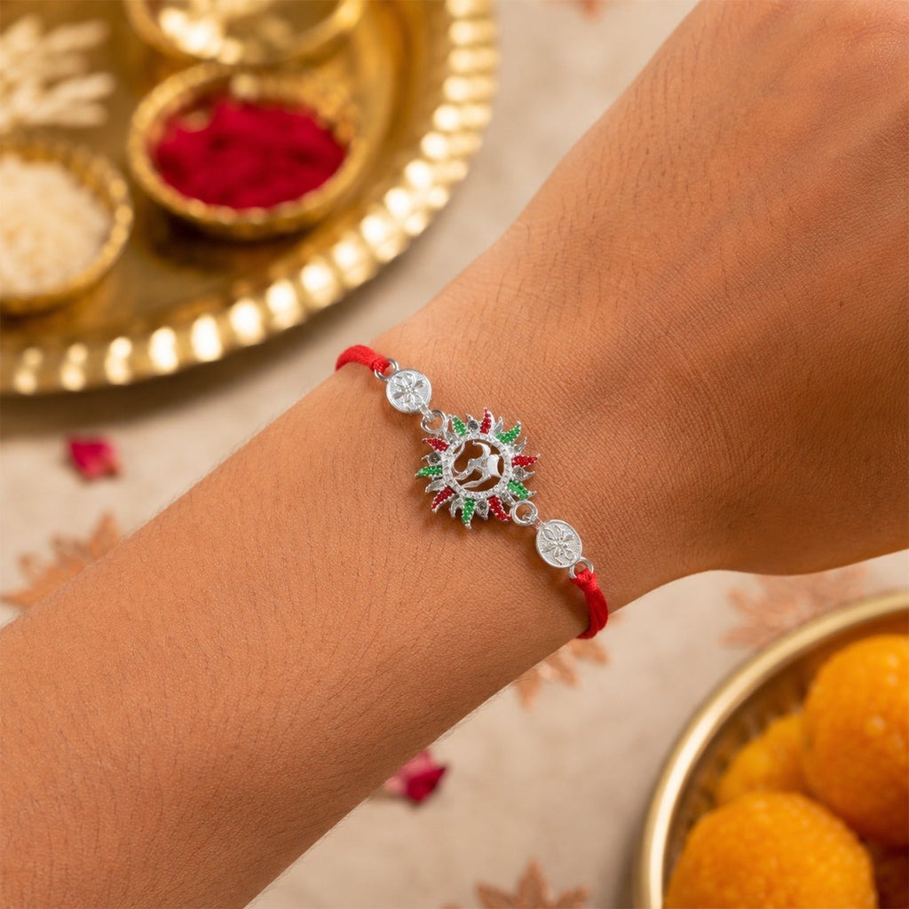 ALVENZA Om Red Thread Rakhi – Stylish & Perfect for Raksha Bandhan