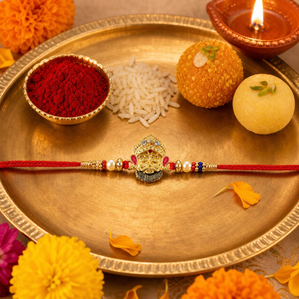 ALVENZA Traditional Beads Rakhi – Elegant and Meaningful for Raksha Bandhan