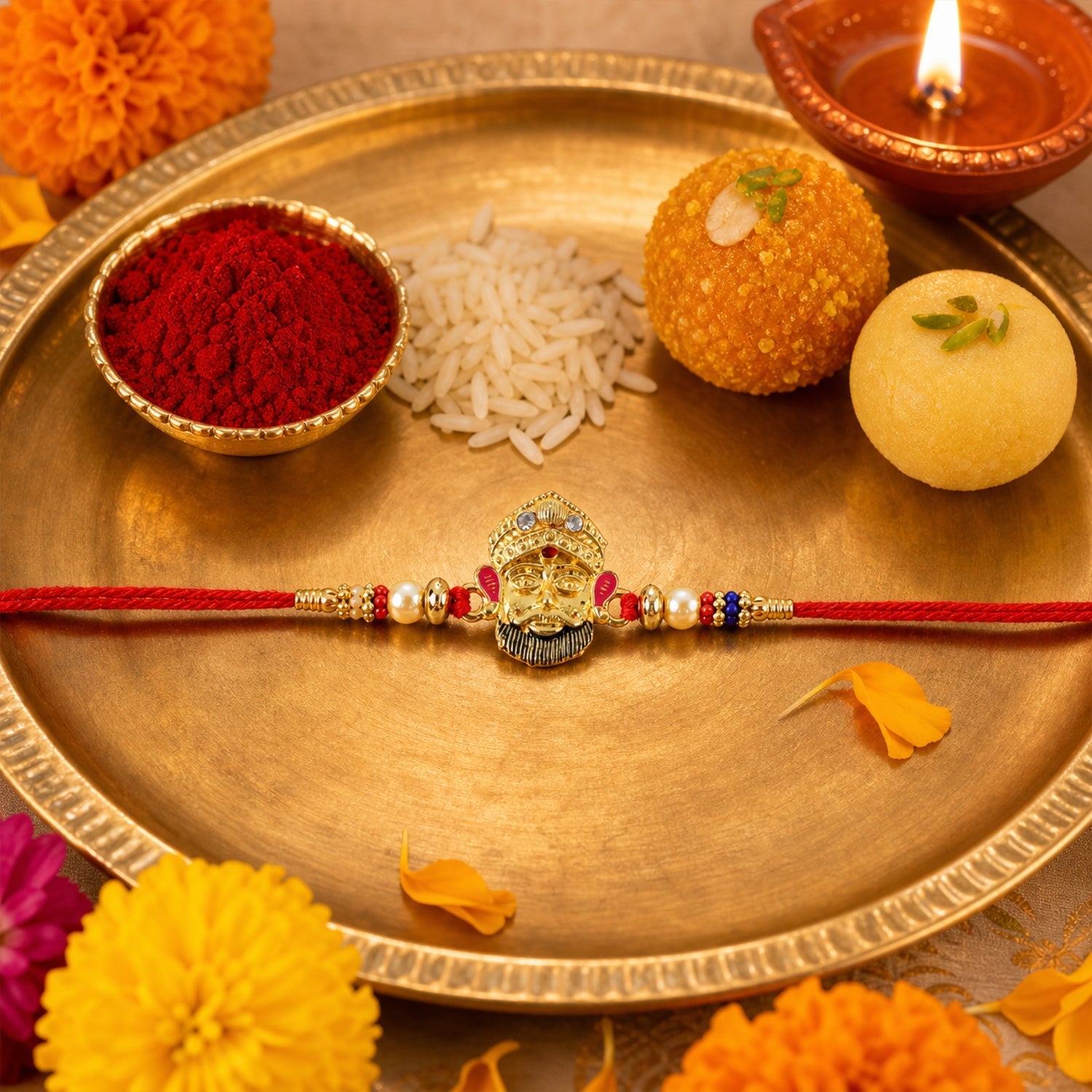 ALVENZA Traditional Beads Rakhi – Elegant and Meaningful for Raksha Bandhan