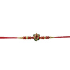 ALVENZA Ganesh Rudraksha Beads Rakhi – Traditional Blessing Gift for Brothers