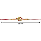 ALVENZA Rakhi – Elegant pearl bead design with red thread for siblings