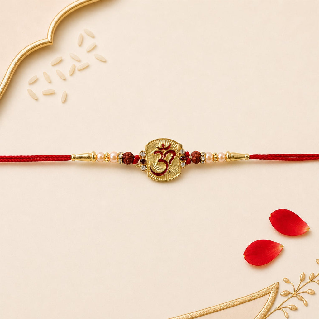 ALVENZA Rakhi – Elegant Rudraksha Beads with Traditional Style for Raksha Bandhan