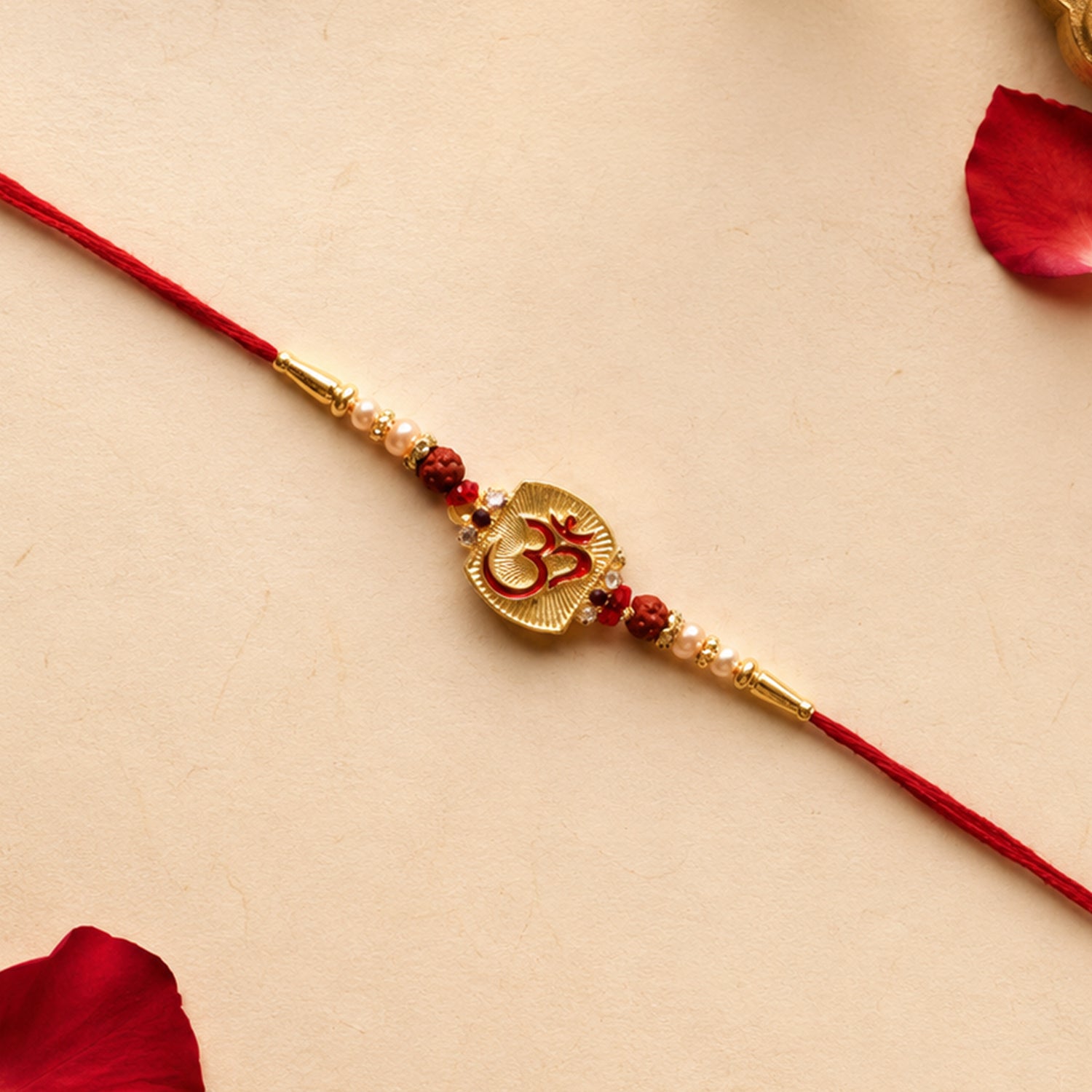 ALVENZA Rakhi – Elegant Rudraksha Beads with Traditional Style for Raksha Bandhan