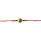 ALVENZA Rakhi – Elegant Turtle Design with Stone Work & Red Thread