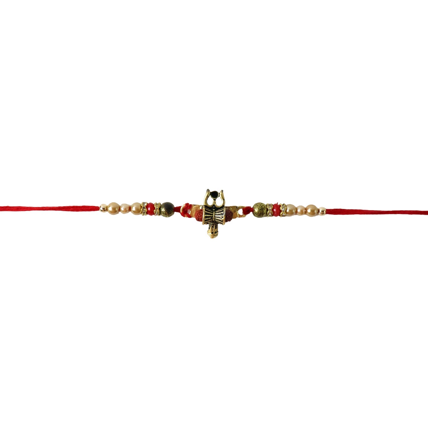 ALVENZA Rakhi – Traditional Damru Trishul Beaded Design for Raksha Bandhan