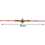 ALVENZA Rakhi – Traditional Damru Trishul Beaded Design for Raksha Bandhan