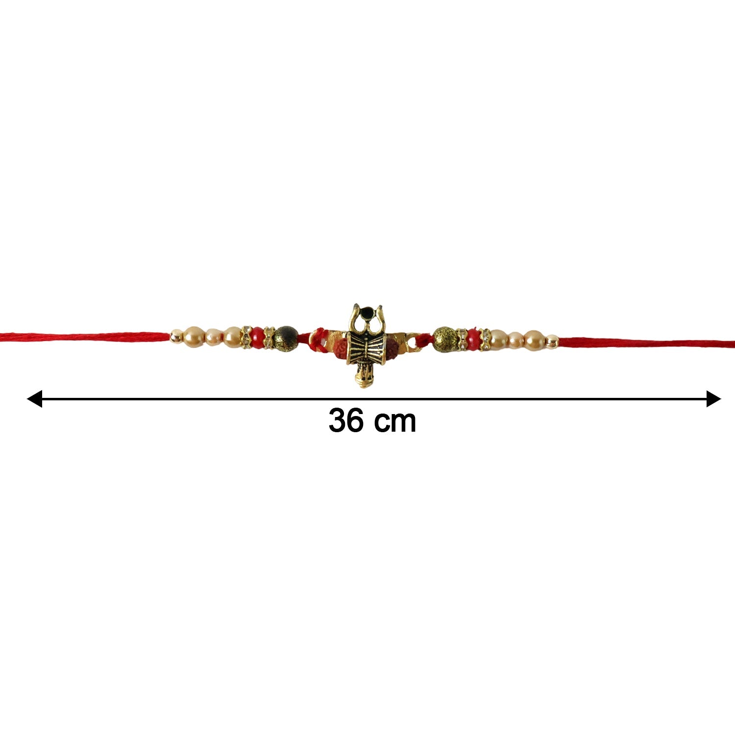 ALVENZA Rakhi – Traditional Damru Trishul Beaded Design for Raksha Bandhan