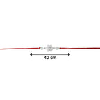 ALVENZA Silver Floral Om Rakhi – Elegant Red Thread for Rakshabandhan