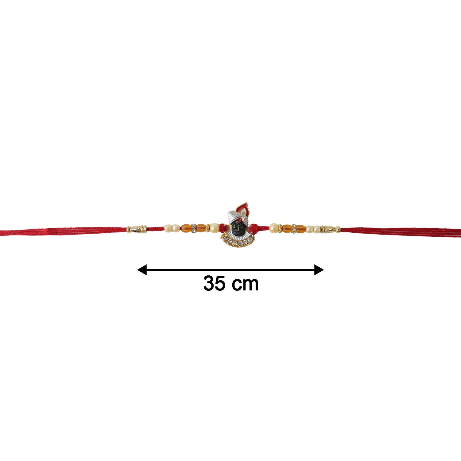 ALVENZA Rakhi – Elegant Pearl Beads & Red Thread for Brothers