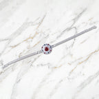 ALVENZA Silver Stone Chain Rakhi - Elegant & Durable Design