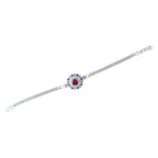 ALVENZA Silver Stone Chain Rakhi - Elegant & Durable Design
