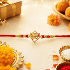 ALVENZA Radhe Krishna Rakhi – Elegant Designer Thread for Raksha Bandhan