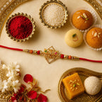 ALVENZA Radhe Krishna Rakhi – Elegant Designer Thread for Raksha Bandhan