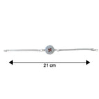 ALVENZA Rakshabandhan Silver Swastik Rakhi – Elegant Designer Gift