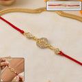 ALVENZA Om Rakhi – Elegant Stone Work & Red Thread for Raksha Bandhan