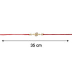 ALVENZA Om Rakhi – Elegant Stone Work & Red Thread for Raksha Bandhan