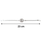 ALVENZA Silver Bhai Chain Rakhi, Modern Design for Raksha Bandhan