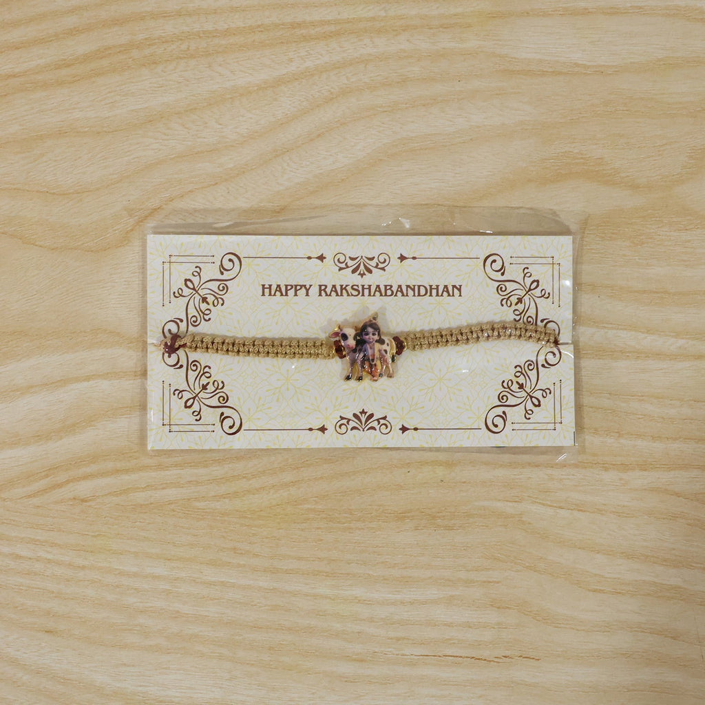 ALVENZA Krishna Cow Rakhi – Traditional & Stylish Brother Gift
