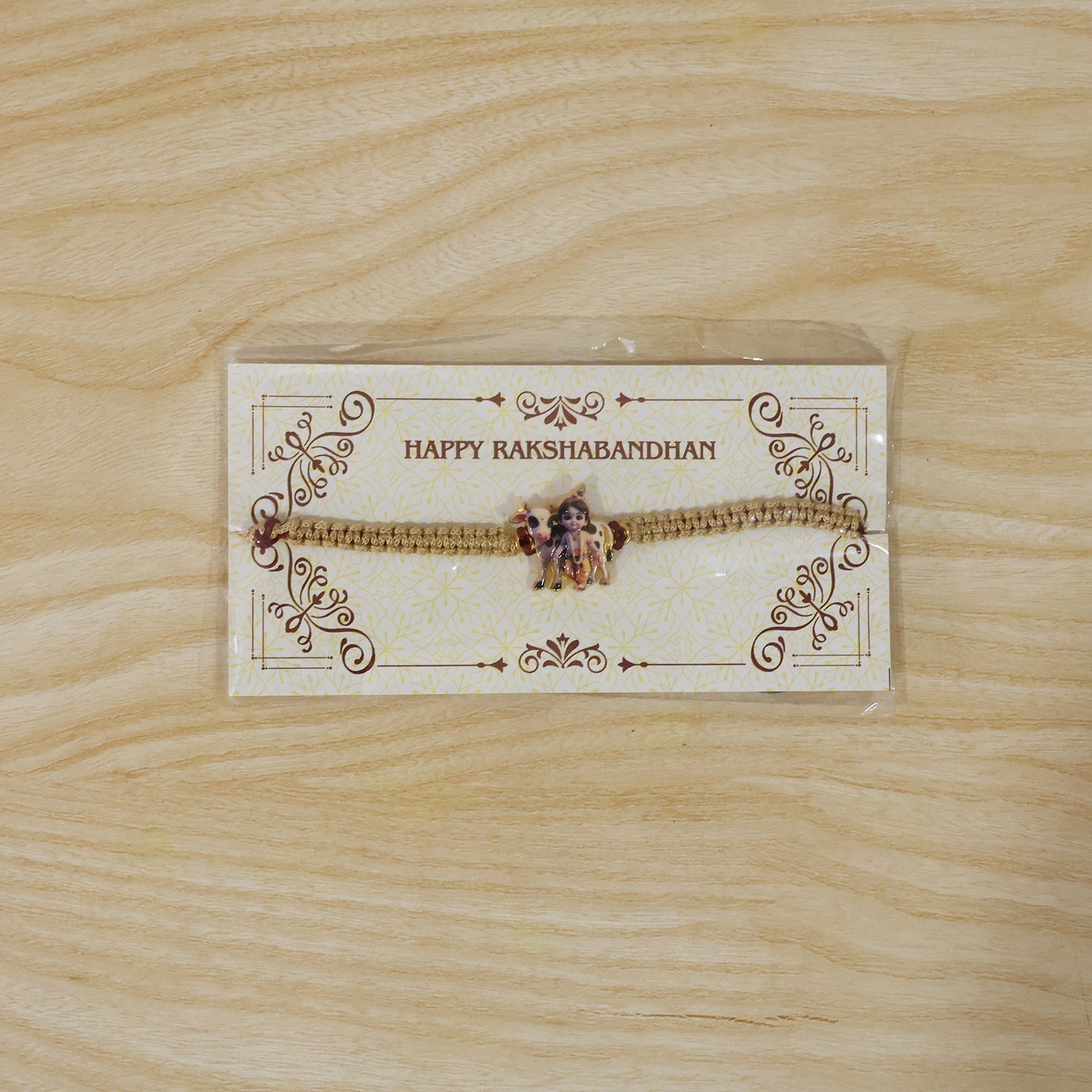 ALVENZA Krishna Cow Rakhi – Traditional & Stylish Brother Gift