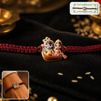 ALVENZA Krishna Boat Design Fancy Dori Rakhi – Elegant Brother Gift Idea