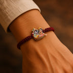 ALVENZA Krishna Boat Design Fancy Dori Rakhi – Elegant Brother Gift Idea
