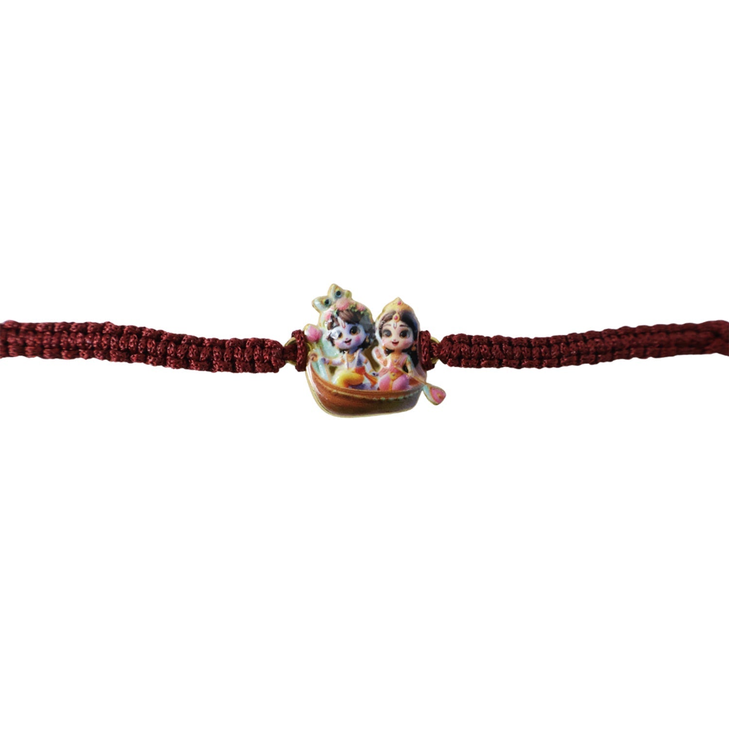 ALVENZA Krishna Boat Design Fancy Dori Rakhi – Elegant Brother Gift Idea