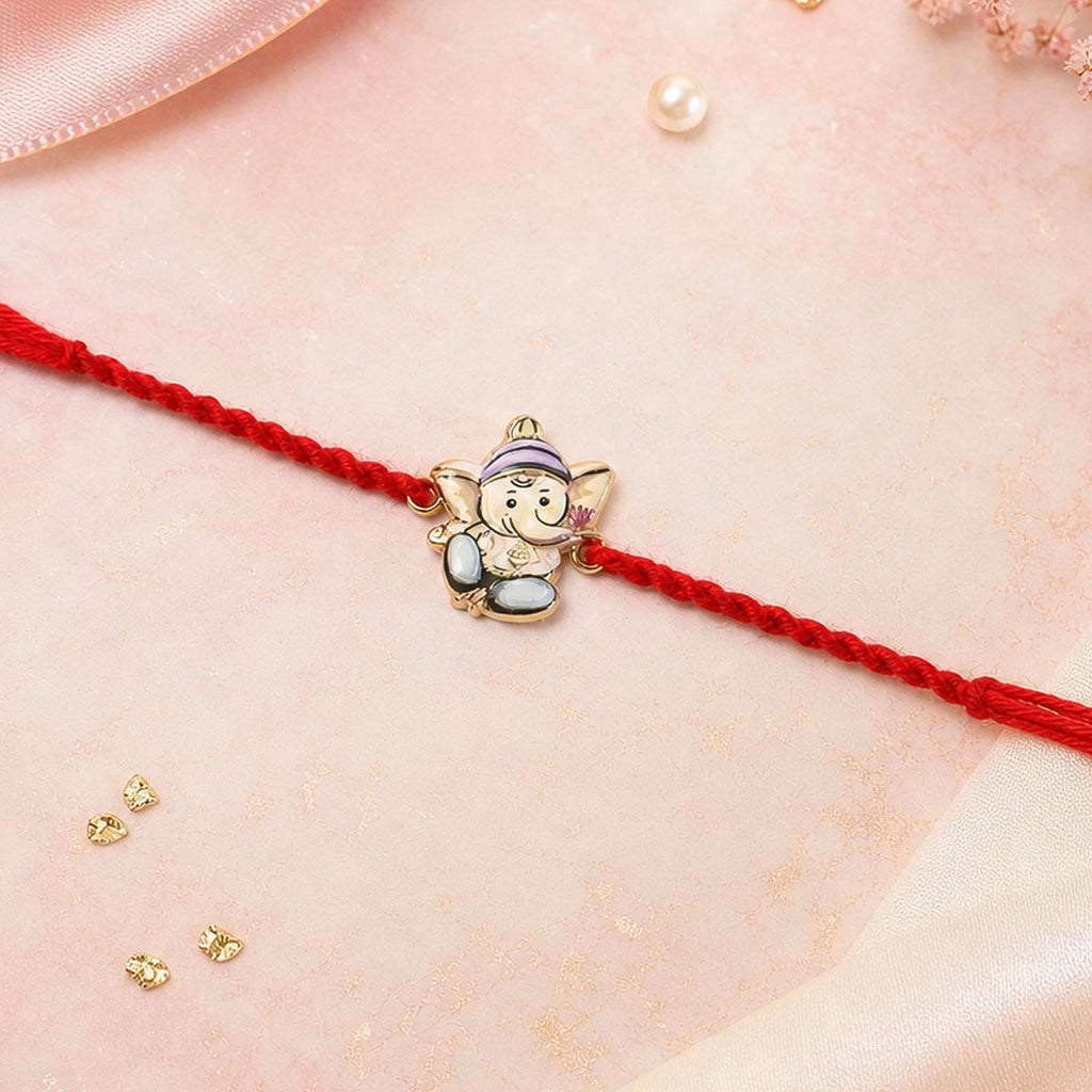 ALVENZA Ganesh Rakhi – Elegant Festive Gift for Brothers