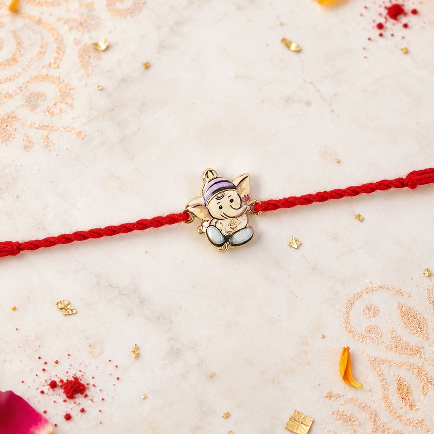 ALVENZA Ganesh Rakhi – Elegant Festive Gift for Brothers