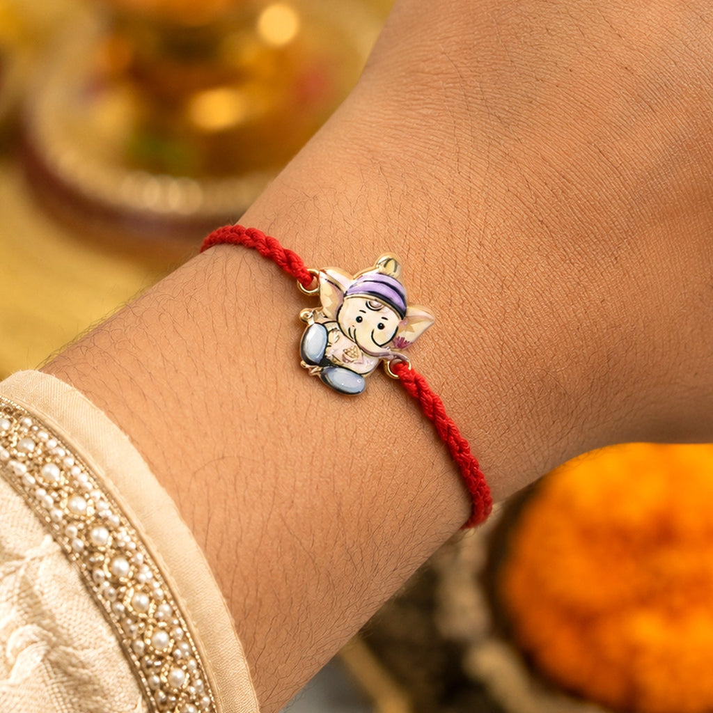 ALVENZA Ganesh Rakhi – Elegant Festive Gift for Brothers