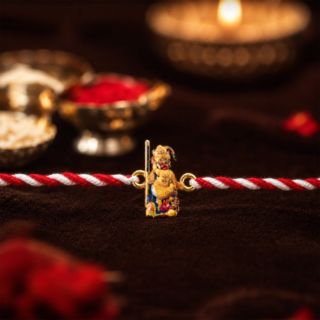 ALVENZA Hanuman Ji Rakhi – Traditional Designer Thread for Brothers