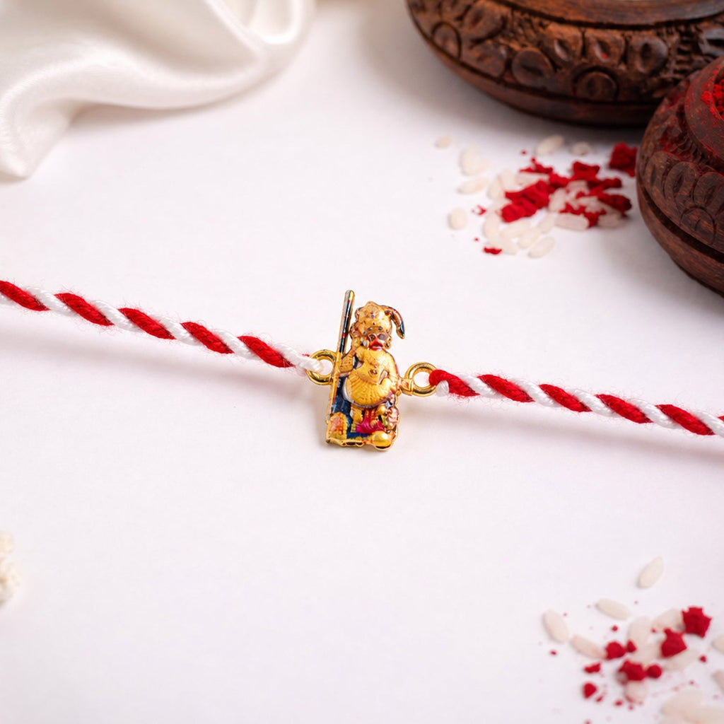 ALVENZA Hanuman Ji Rakhi – Traditional Designer Thread for Brothers