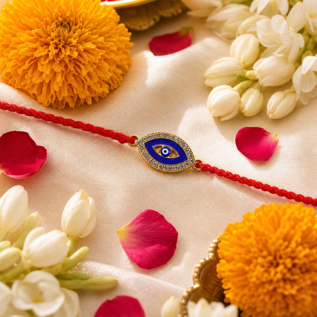 ALVENZA Blue Evil Eye Rakhi Stylish Protective Raksha Bandhan Thread