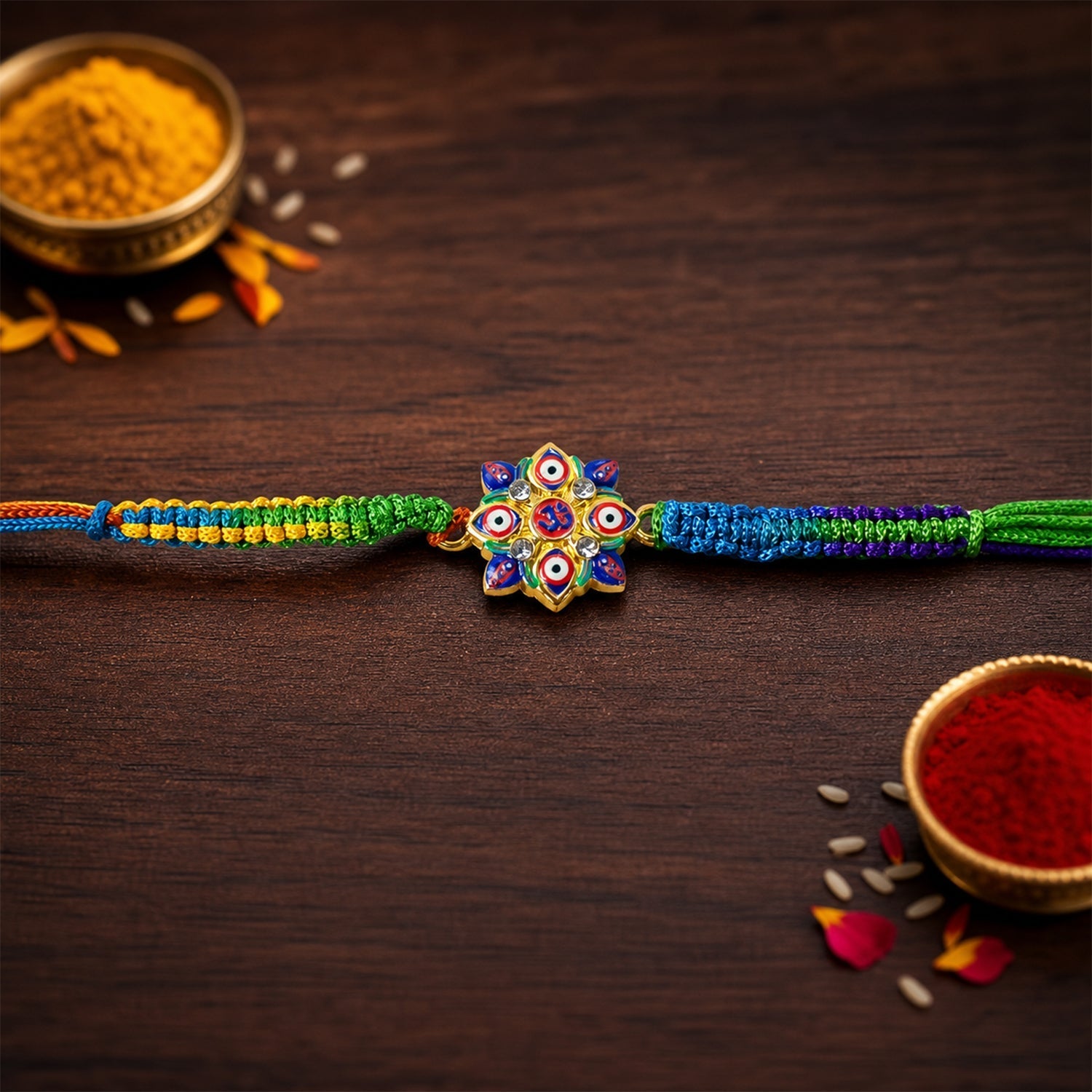 ALVENZA Evil Eye Om Rakhi – Stylish & Comfortable for Raksha Bandhan