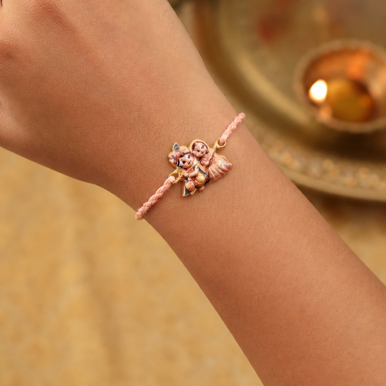 ALVENZA Radha Krishna Rakhi, Stylish & Light for Raksha Bandhan