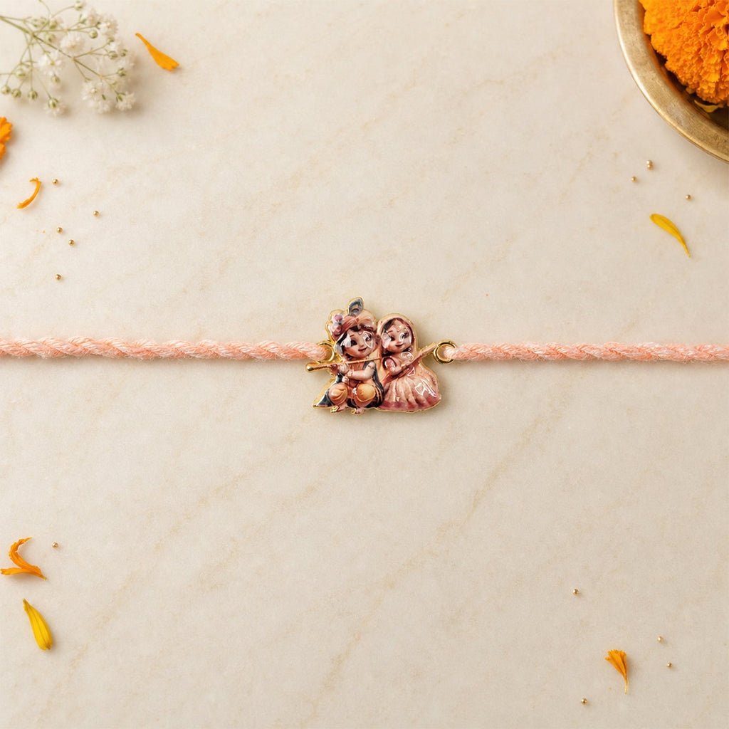 ALVENZA Radha Krishna Rakhi, Stylish & Light for Raksha Bandhan
