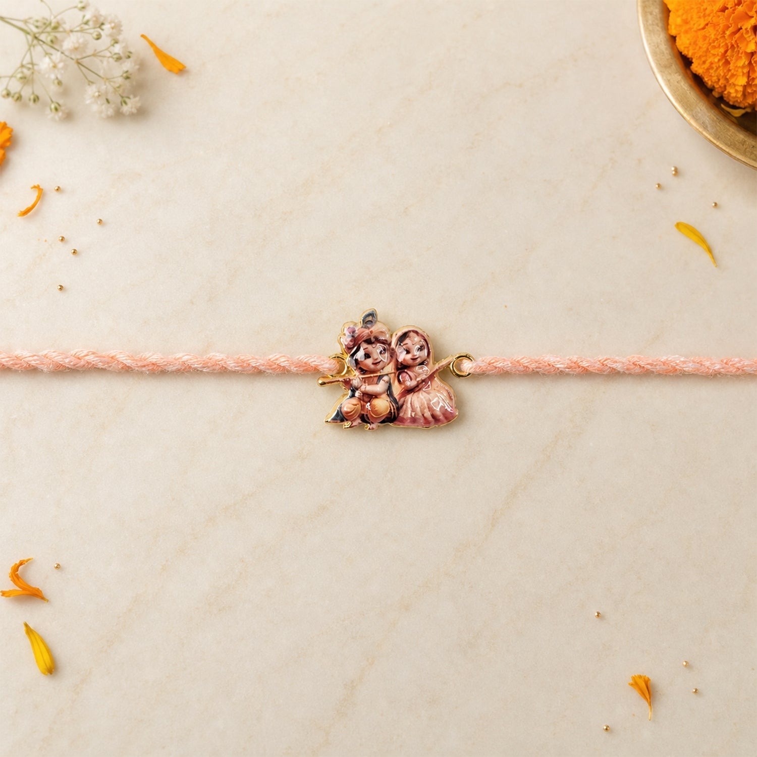 ALVENZA Radha Krishna Rakhi, Stylish & Light for Raksha Bandhan